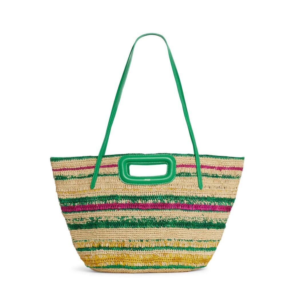 Maje Striped Basket Bag